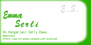 emma serli business card